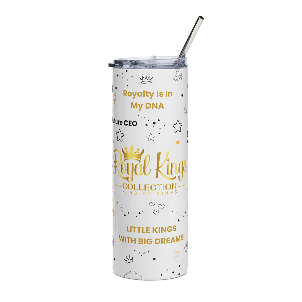 Royal Kings Collection Little Kings 20oz Stainless Steel Tumbler | White Affirmation Cup