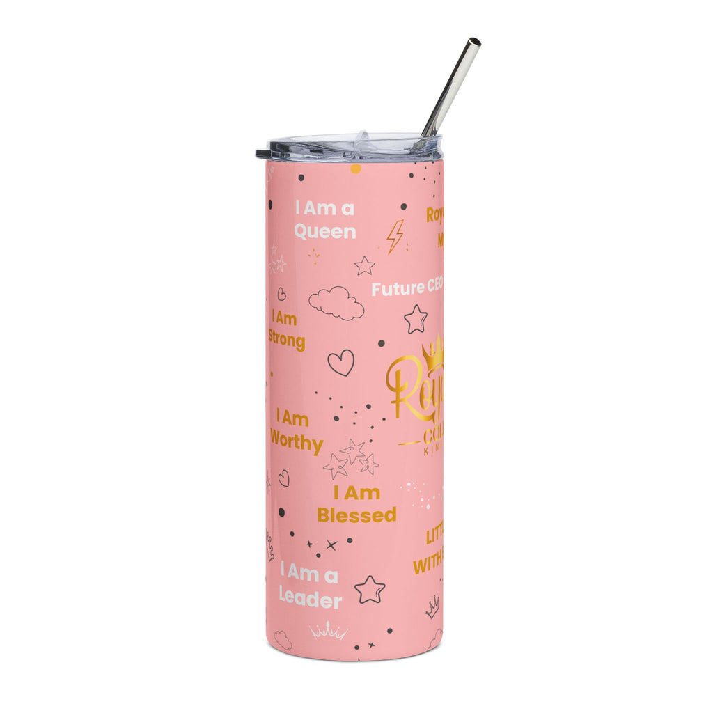 Royal Kings Collection Little Queens 20oz Stainless Steel Tumbler | Pink Affirmation Cup