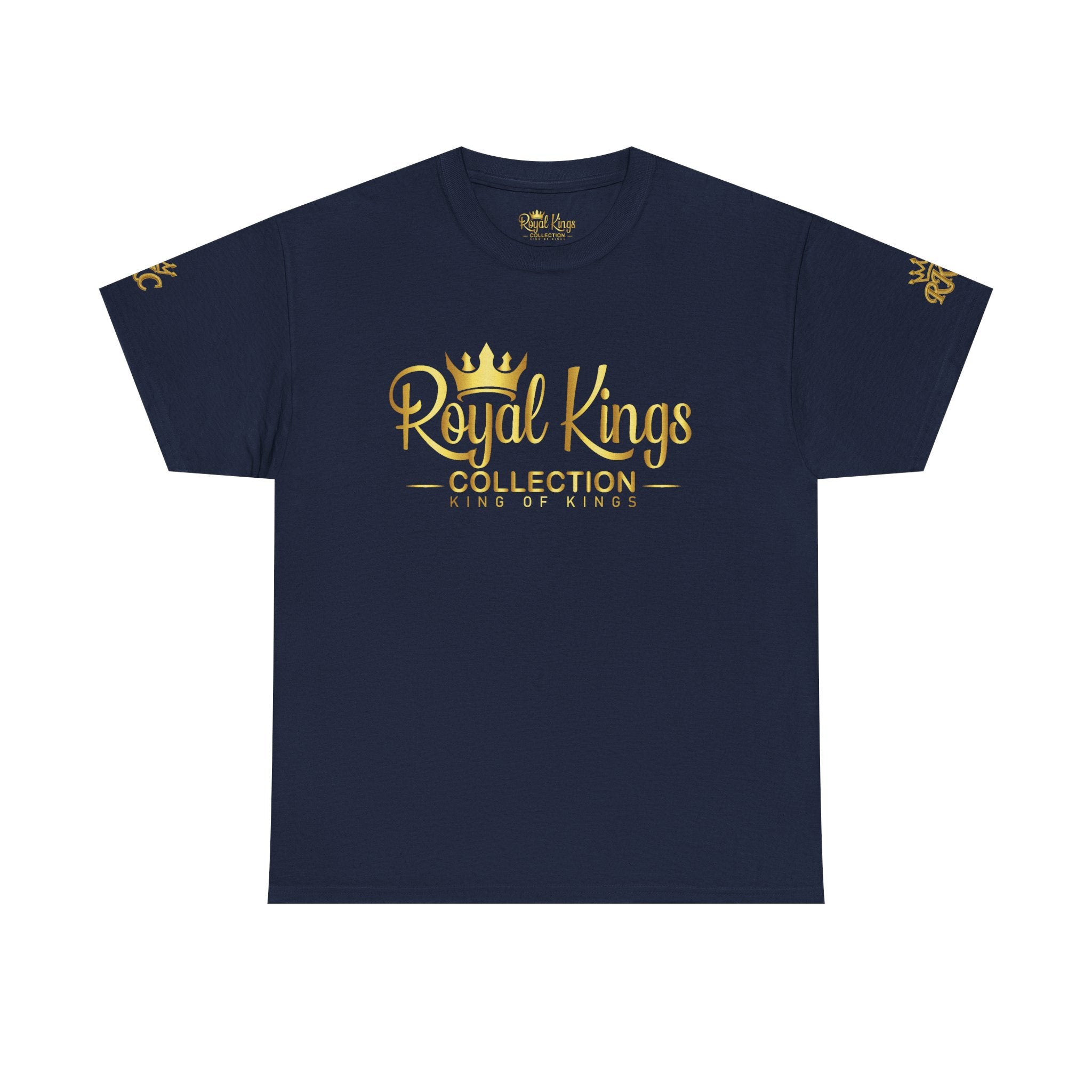 Royal Kings Collection Unisex Crown Sleeves Signature Tee | Heavy Cotton T-Shirt