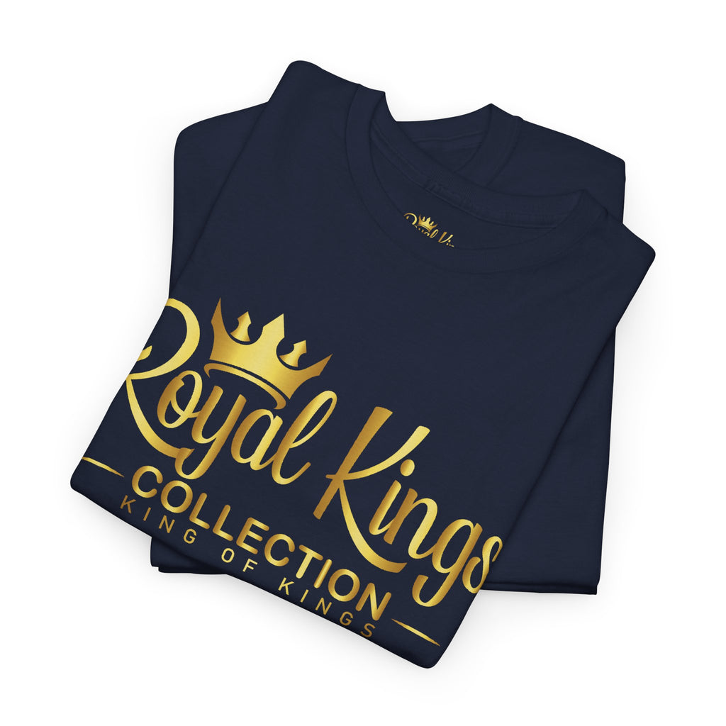 Royal Kings Collection Unisex Crown Sleeves Signature Tee | Heavy Cotton T-Shirt