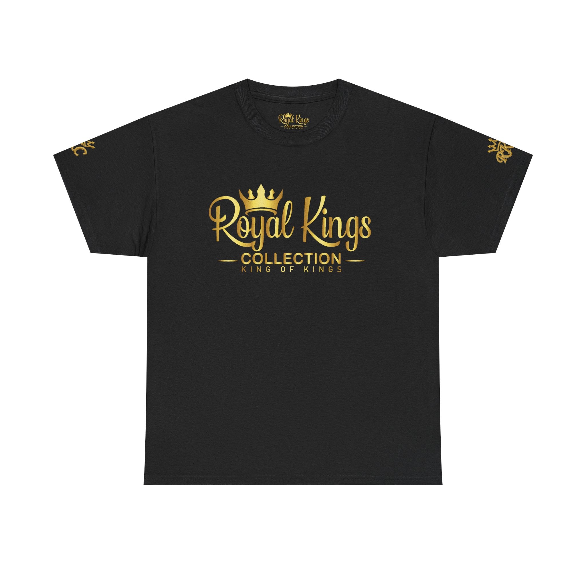 Royal Kings Collection Unisex Crown Sleeves Signature Tee | Heavy Cotton T-Shirt