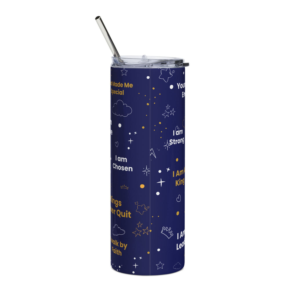 Royal Kings Collection Little Kings 20oz Stainless Steel Tumbler | Navy Affirmation Cup