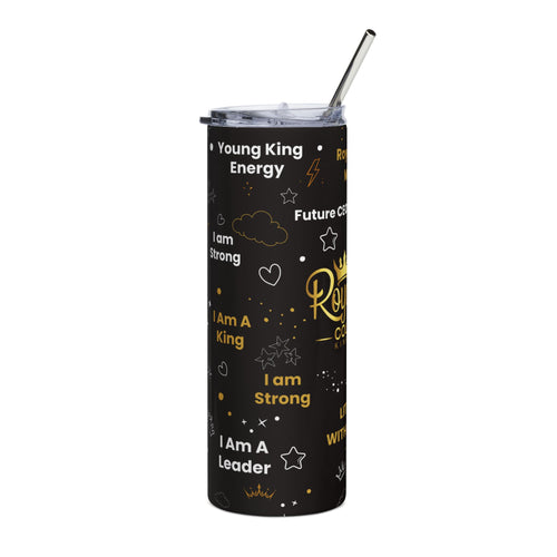 Royal Kings Collection Little Kings 20oz Stainless Steel Tumbler | Black Affirmation Cup