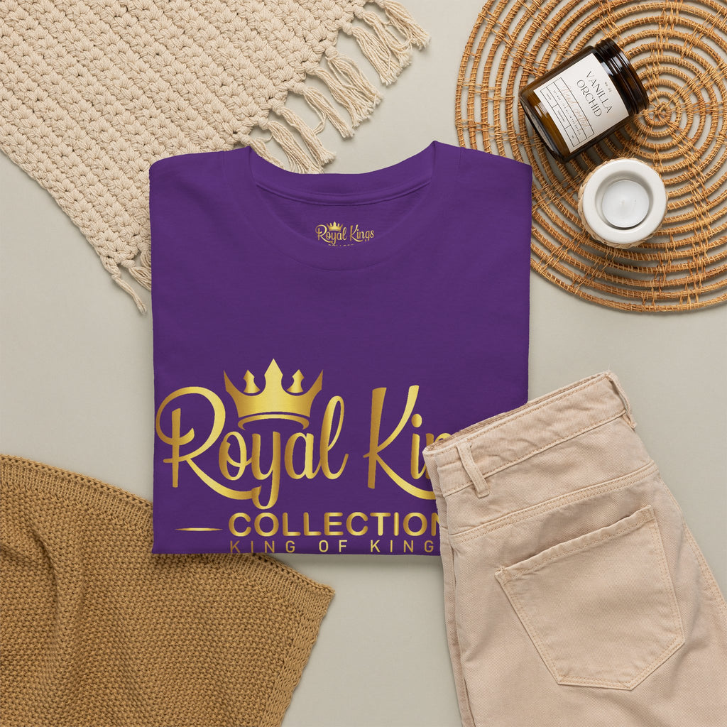 Royal Kings Collection Unisex Crown Sleeves Signature Tee | Heavy Cotton T-Shirt