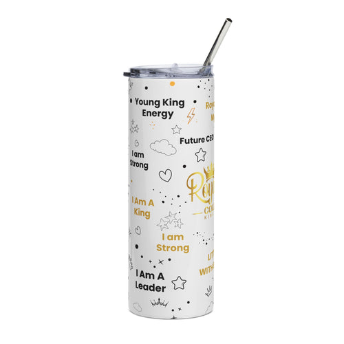 Royal Kings Collection Little Kings 20oz Stainless Steel Tumbler | White Affirmation Cup