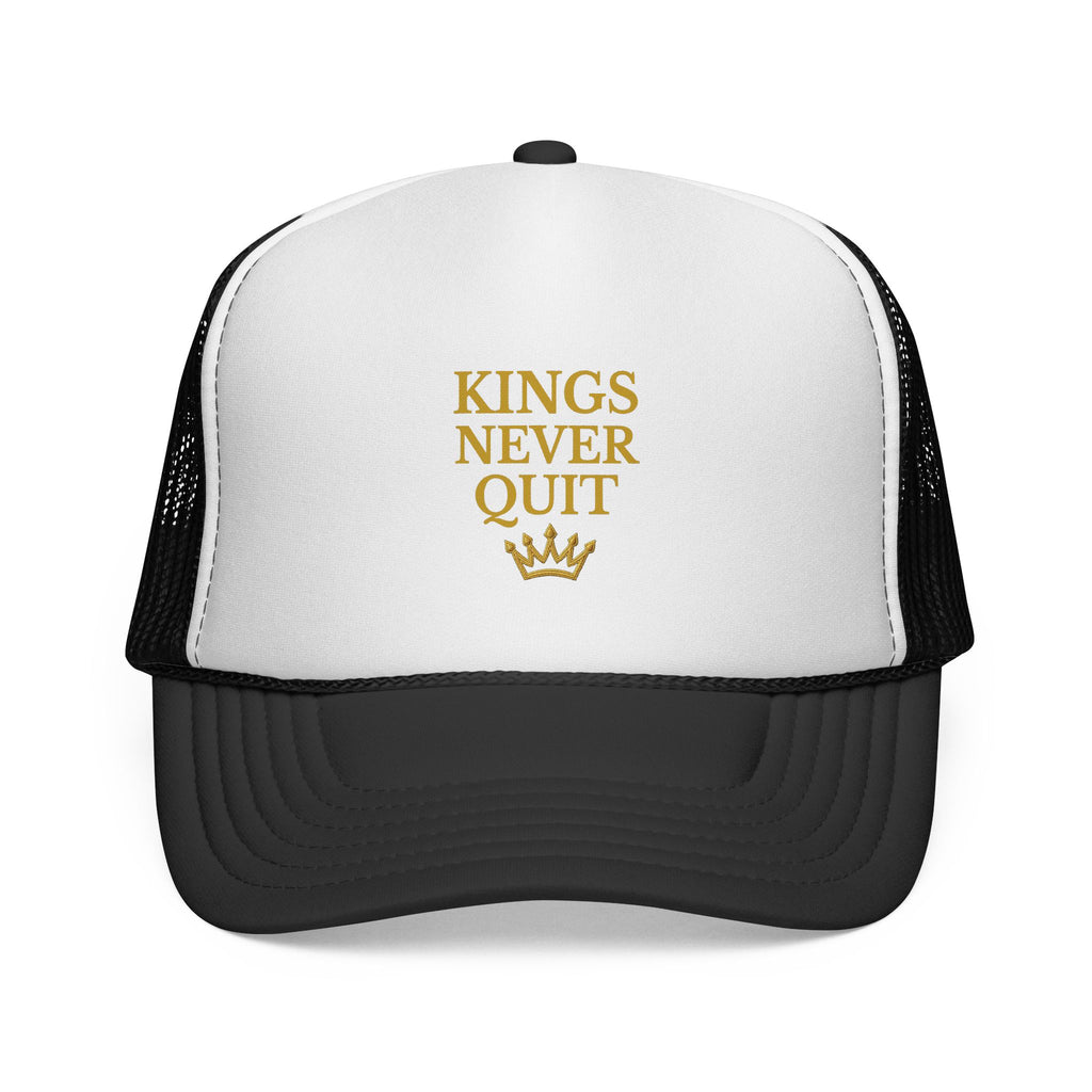 Kings Never Quit Crown Two-Tone Trucker Hat | Royal Kings Collection Adult Unisex Hat
