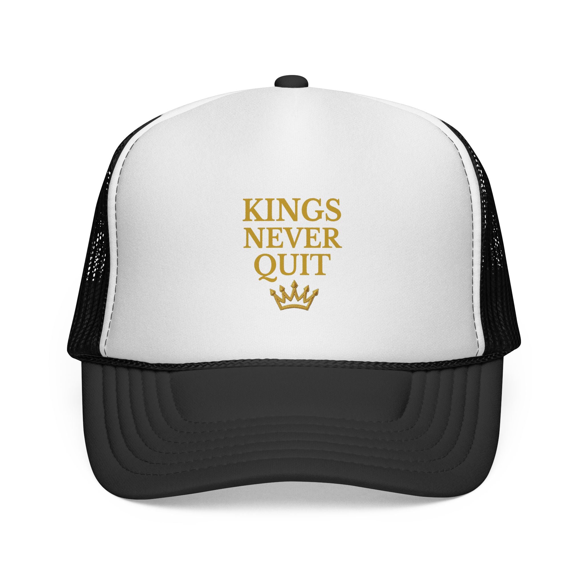 Kings Never Quit Crown Two-Tone Trucker Hat | Royal Kings Collection Adult Unisex Hat