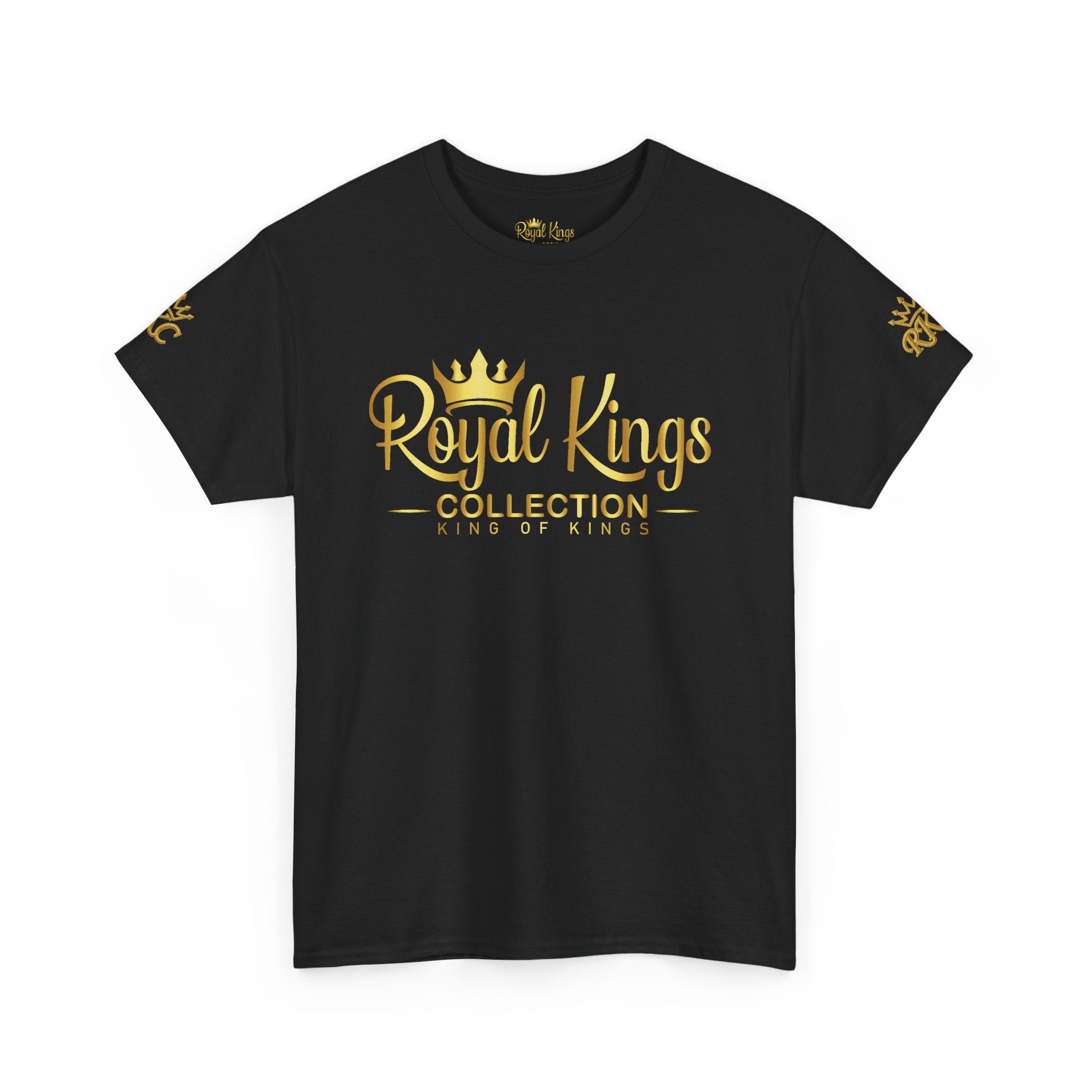 Royal Kings Collection Unisex Crown Sleeves Signature Tee | Heavy Cotton T-Shirt