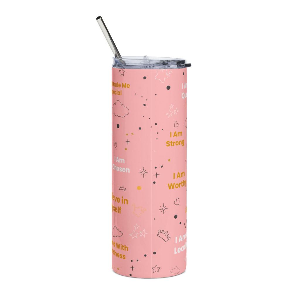 Royal Kings Collection Little Queens 20oz Stainless Steel Tumbler | Pink Affirmation Cup