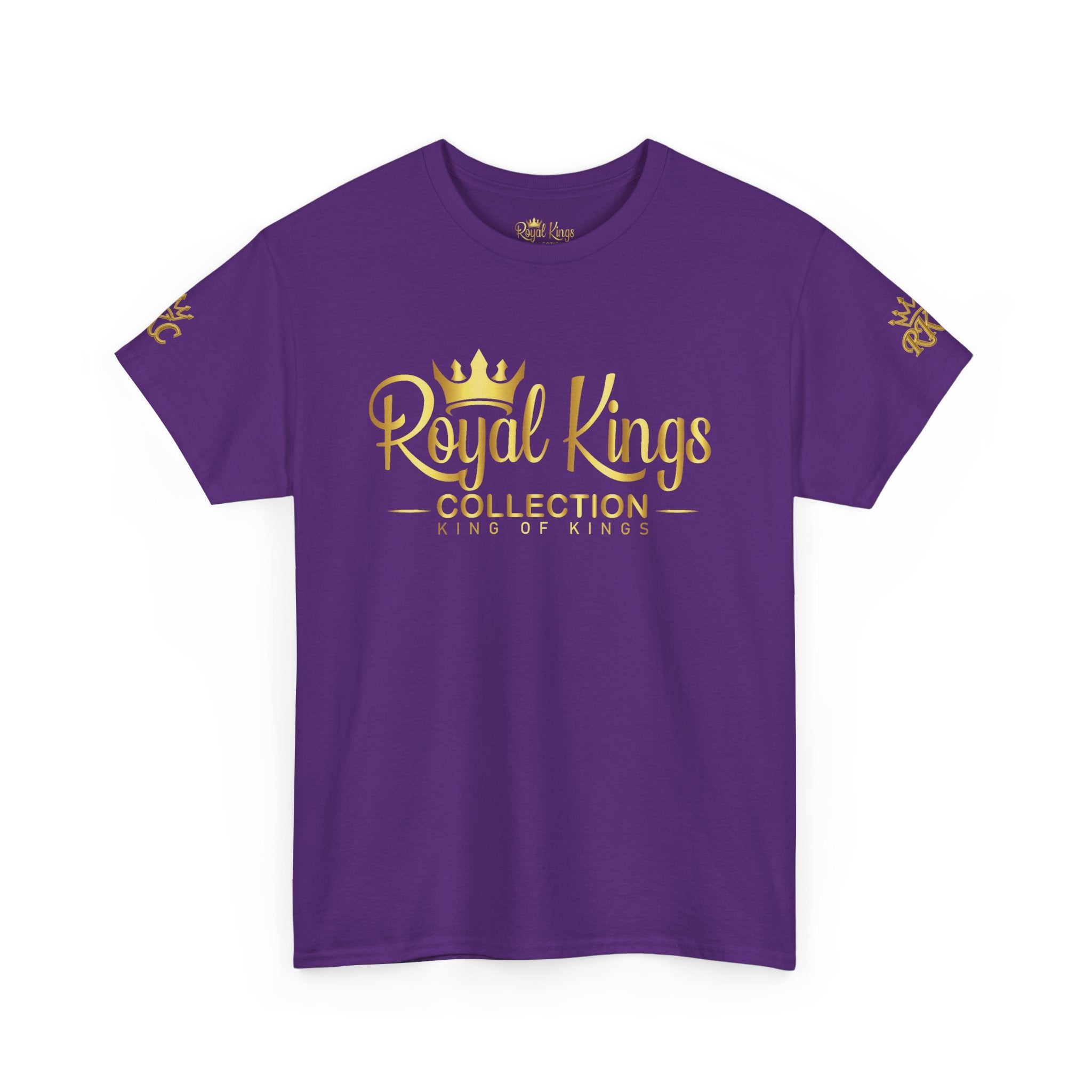 Royal Kings Collection Unisex Crown Sleeves Signature Tee | Heavy Cotton T-Shirt