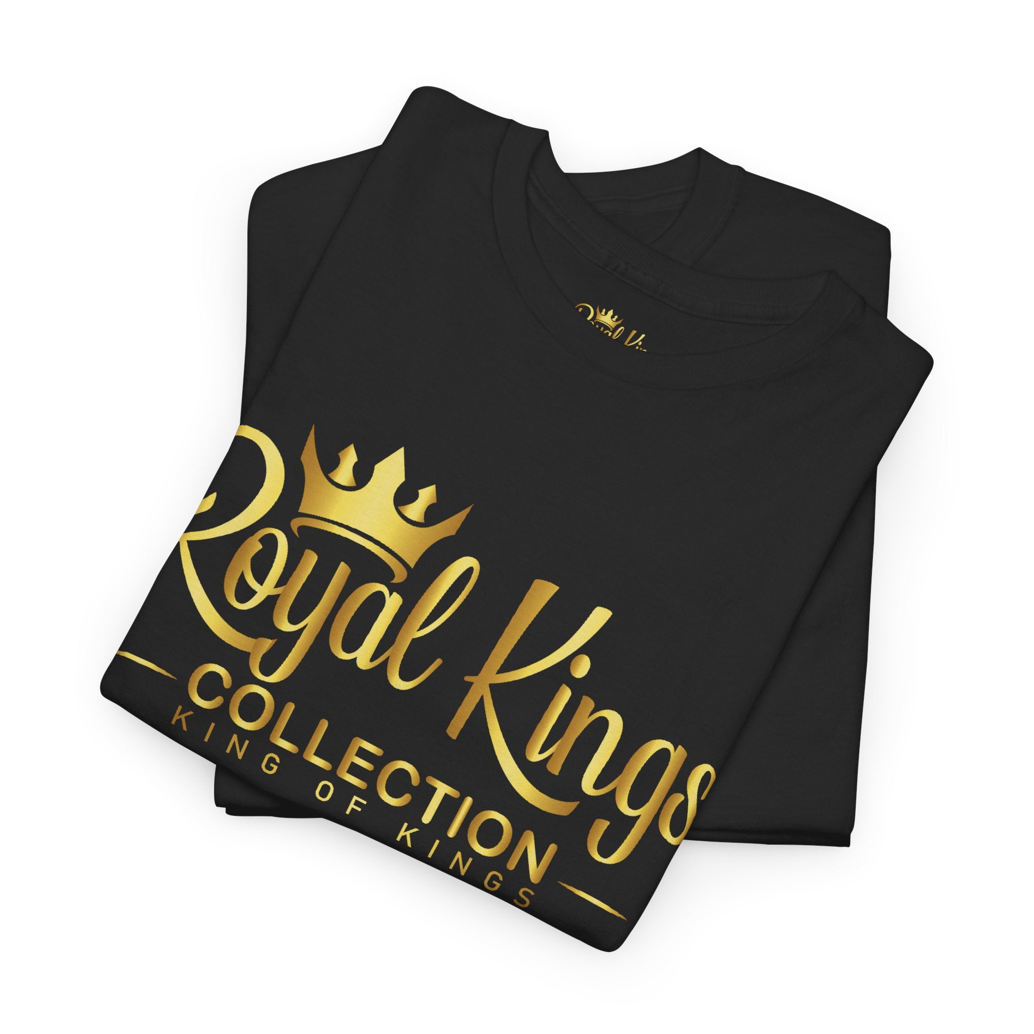 Royal Kings Collection Unisex Crown Sleeves Signature Tee | Heavy Cotton T-Shirt