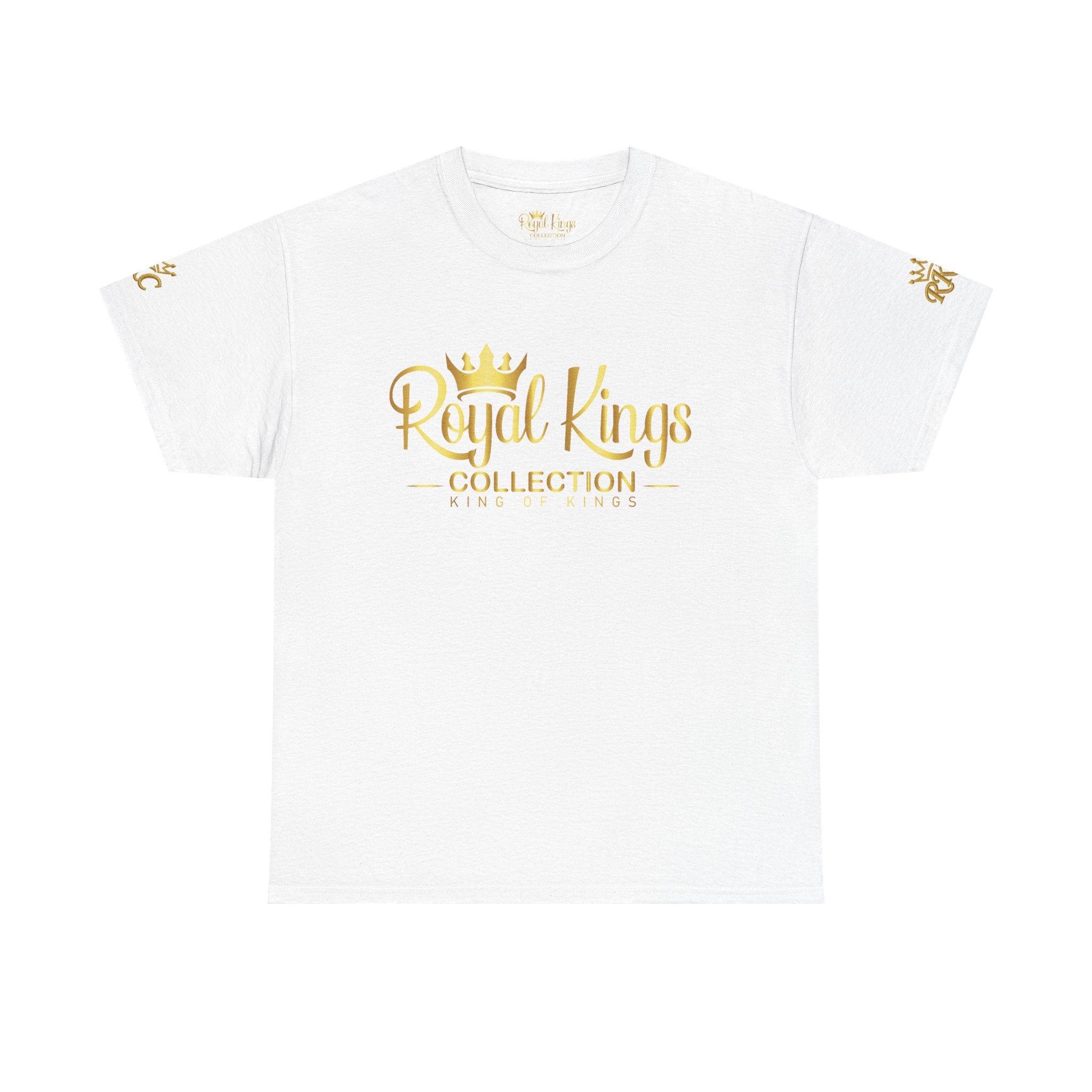 Royal Kings Collection Unisex Crown Sleeves Signature Tee | Heavy Cotton T-Shirt