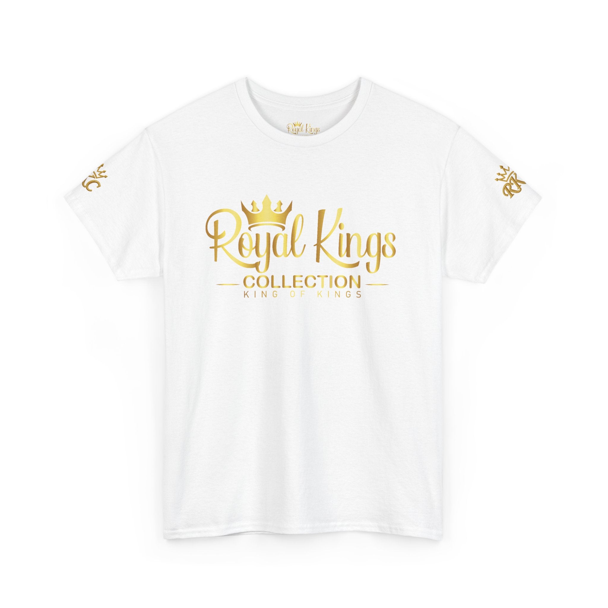 Royal Kings Collection Unisex Crown Sleeves Signature Tee | Heavy Cotton T-Shirt