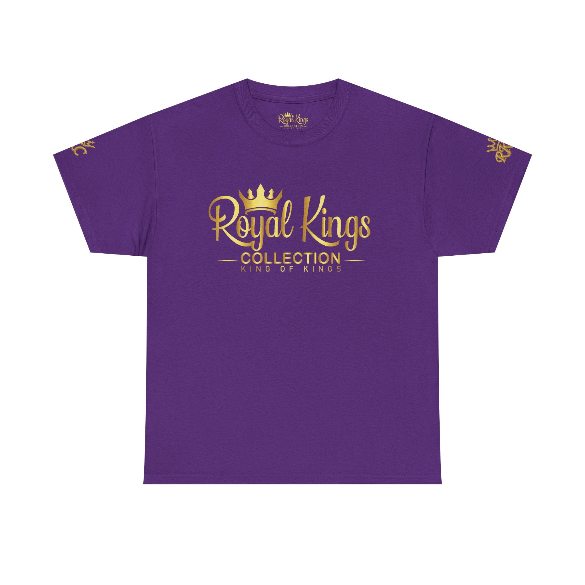 Royal Kings Collection Unisex Crown Sleeves Signature Tee | Heavy Cotton T-Shirt