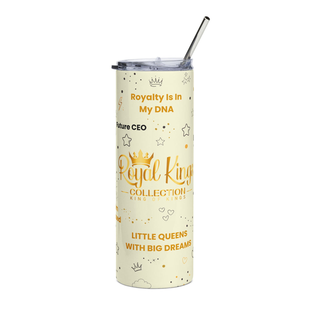 Royal Kings Collection Little Queens 20oz Stainless Steel Tumbler | Cream Affirmation Cup